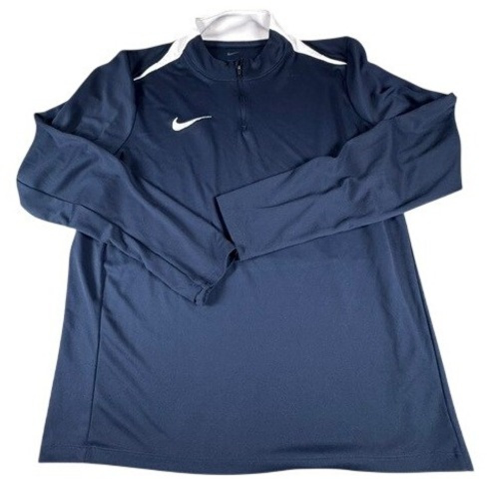 Nike 431 Sports Quarter Zip Men XL Dri-FIT Pullover Navy Blue‎ Long Sleeve Top
